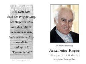 Sterbebildchen_Kapes_Alexander