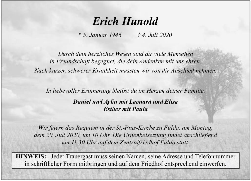 Erich Hunold Bestattungshaus Jörg Müller Bestattungshaus Jörg Müller